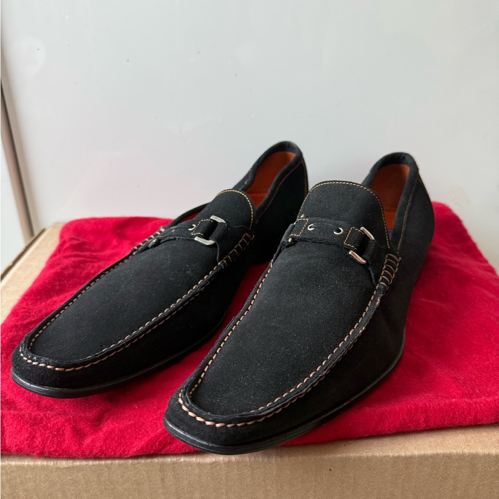 Luxury Ivory Bond Street men’s black suede loafers